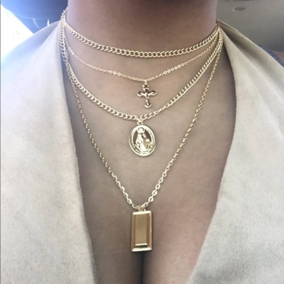 Multi-Layered Chain Necklace - Picture 3 of 6